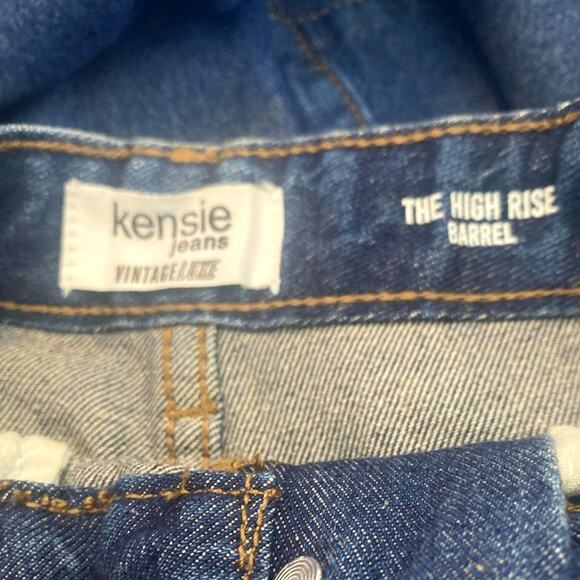 Kensie Jeans Vintage Luxe The High Rise Barrel Button Front Jean Size 4/27 NWT - Picture 7 of 10